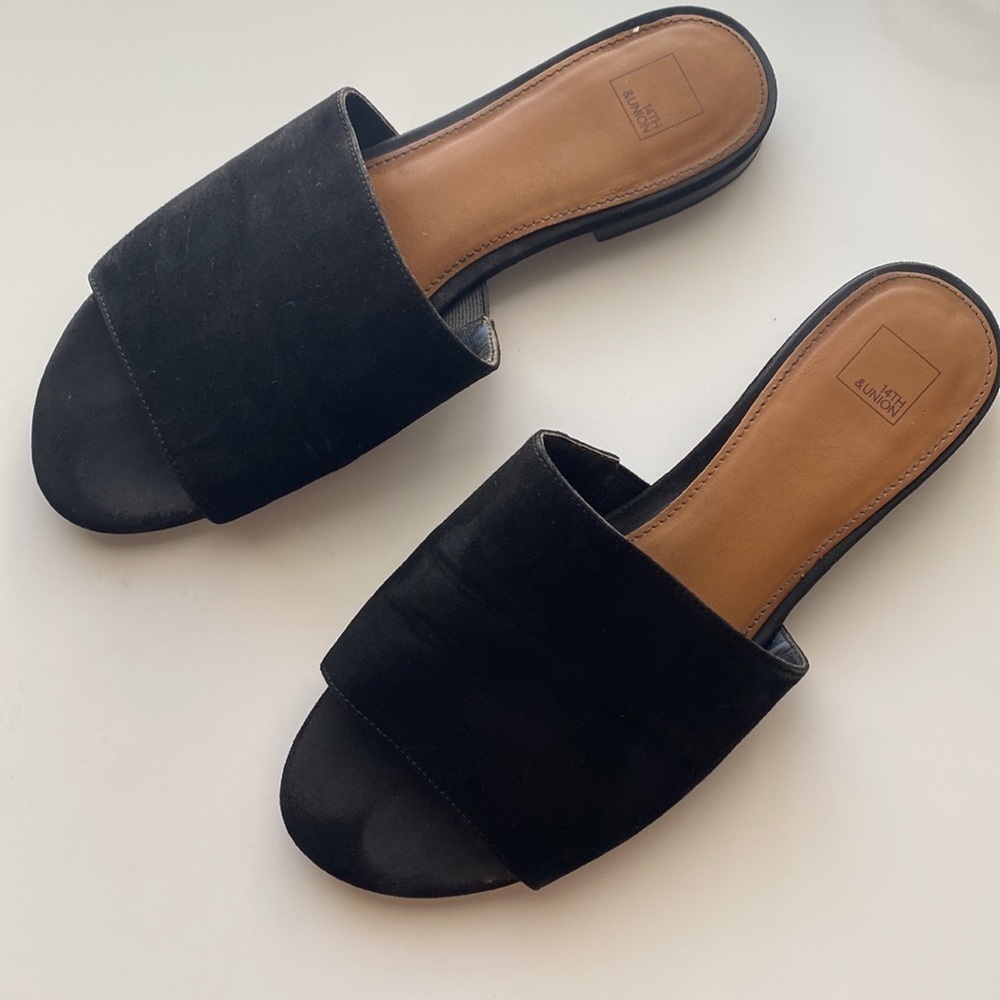 14th & Union | Black | Slip on | Sandals | Size: 9 - Picture 2 of 12